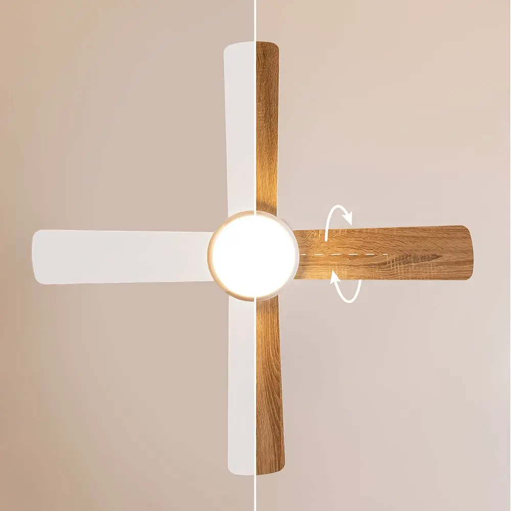 Cecotec Deckenventilator EnergySilence Aero 4250 DC Fresh. 40 W, DC-Motor, Durchmesser 42 Zoll mit 4 umkehrbaren Flügeln, LED-Licht, Fernbedienung, Timer, 6 Geschwindigkeiten vue 6