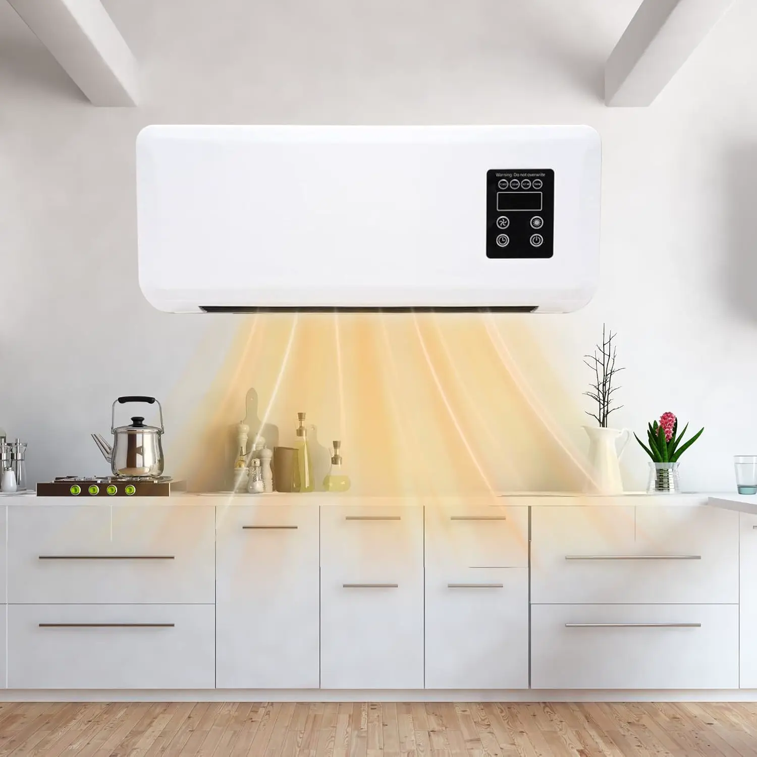 Wandkühlungsventilator, mobiles Klimagerät ohne Abfluss, mit Fernbedienung, wendbar, Split-Klimaanlage, für Küche, Schlafzimmer vue 6
