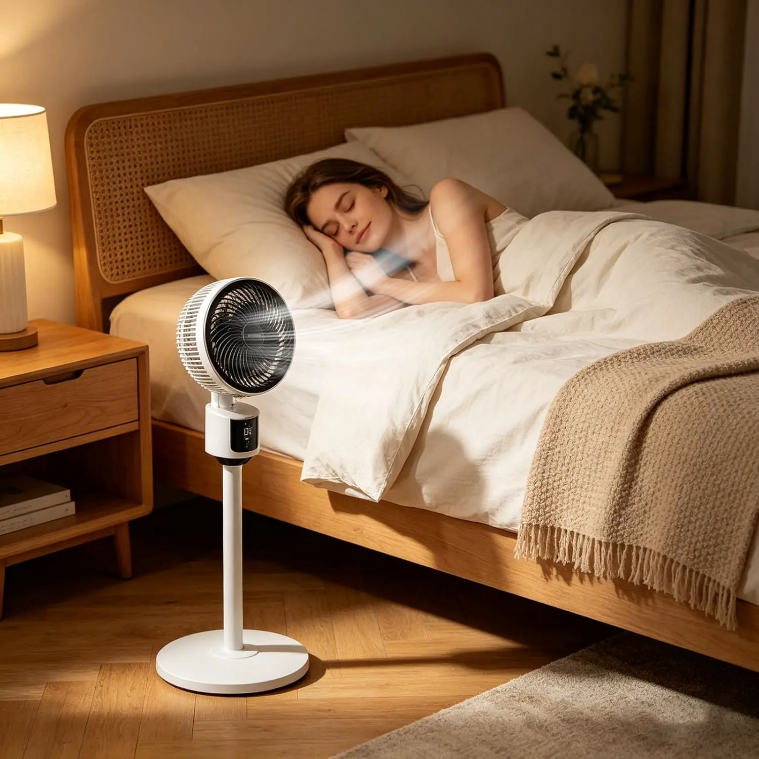 Standventilator, leistungsstark, leise, Kühlung, Luftzirkulation, leiser Standventilator, für Schlafzimmer, Büro, Universität, Wohnheim, Wohnung, Restaurant, Camping vue 3
